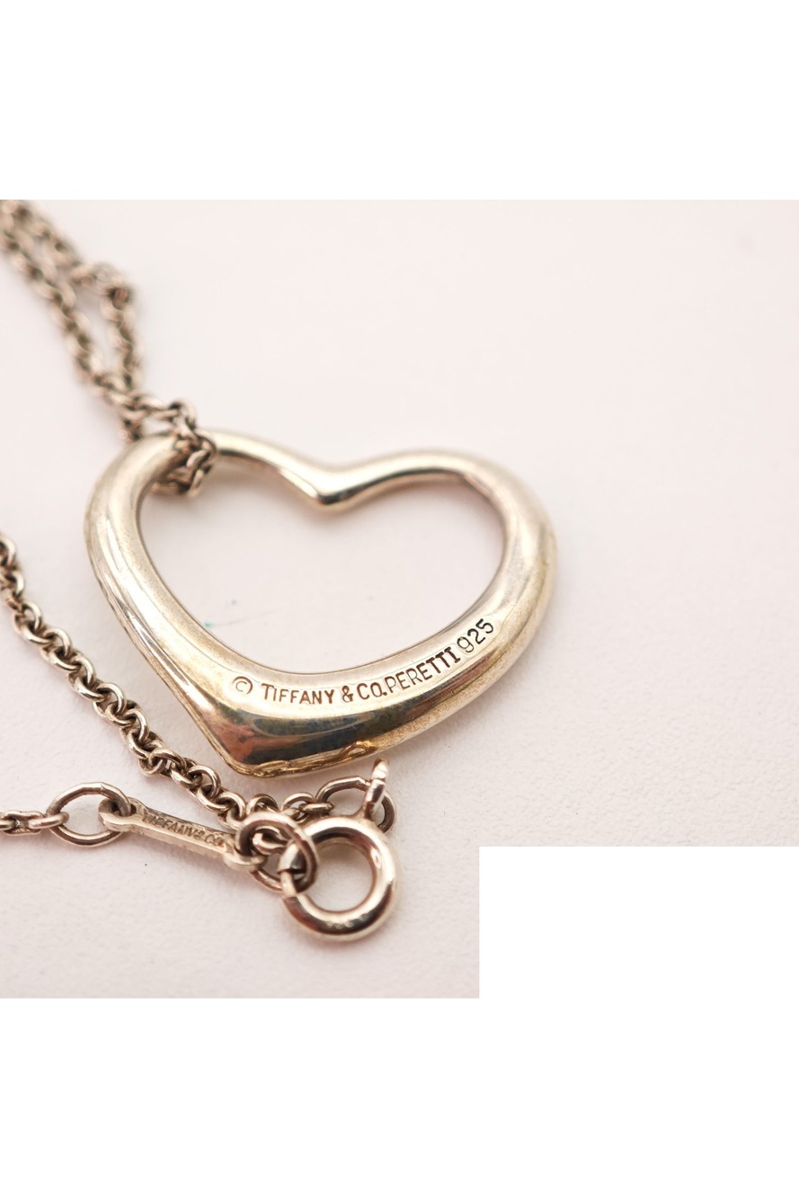 Tiffany & Co Open Heart Necklace Silver